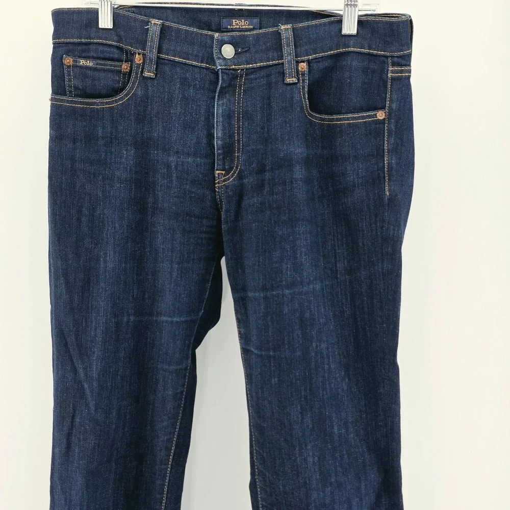 Polo Ralph Lauren Skinny Jeans Mens 33x31 Dark Indigo Quiet Luxury Casual Preppy